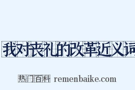 我对丧礼的改革近义词是什么意思的图片